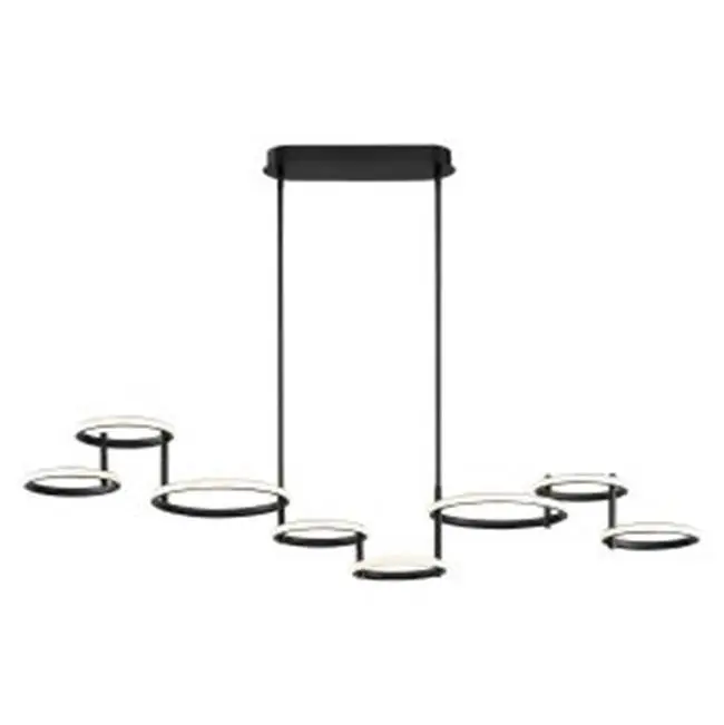 Giro, Chandelier, 8-Light, 59", Matte Black