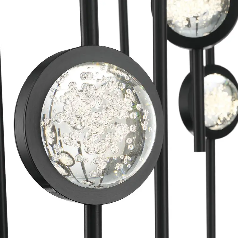 Barletta, Chandelier, 12-Light, 38", Gold-Black Mix