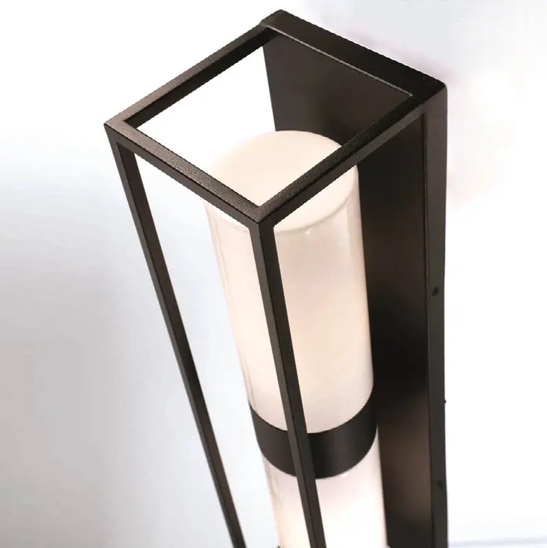 Ren, Outdoor, 2-Light, 23", Powder Coat Black, White Glass