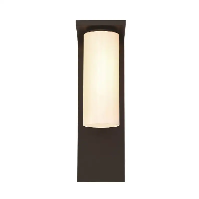 Colonne, Outdoor, 15", Powder Coat Black, White Acrylic
