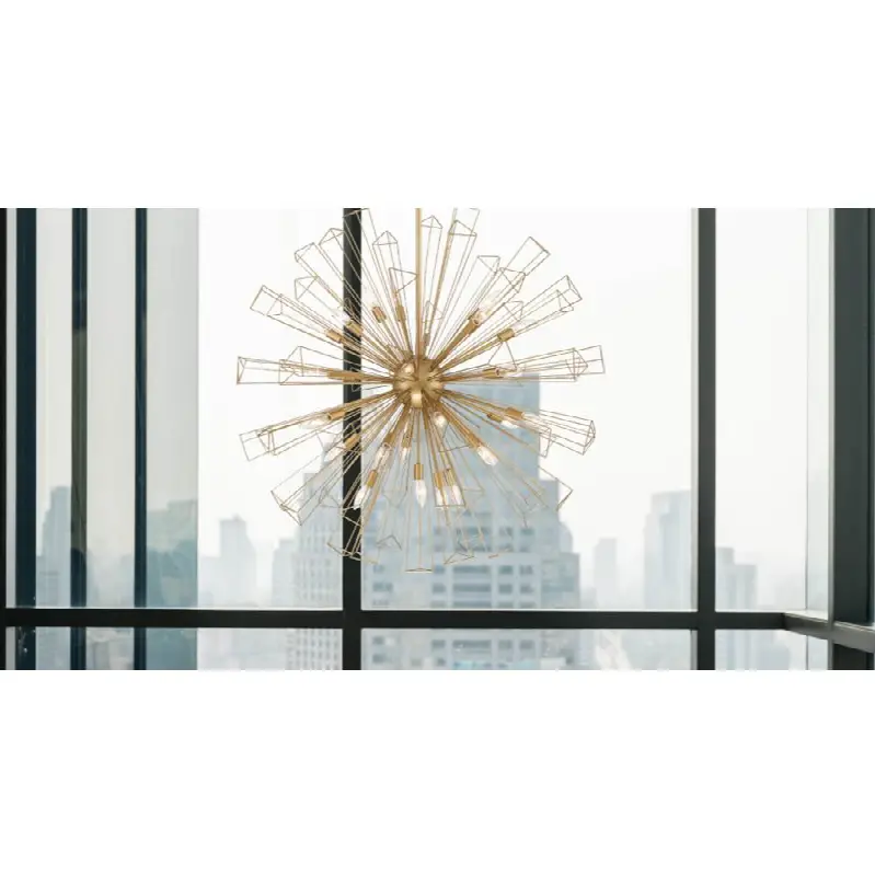 Dendelio, Chandelier, 29-Light, 40", Matte Gold