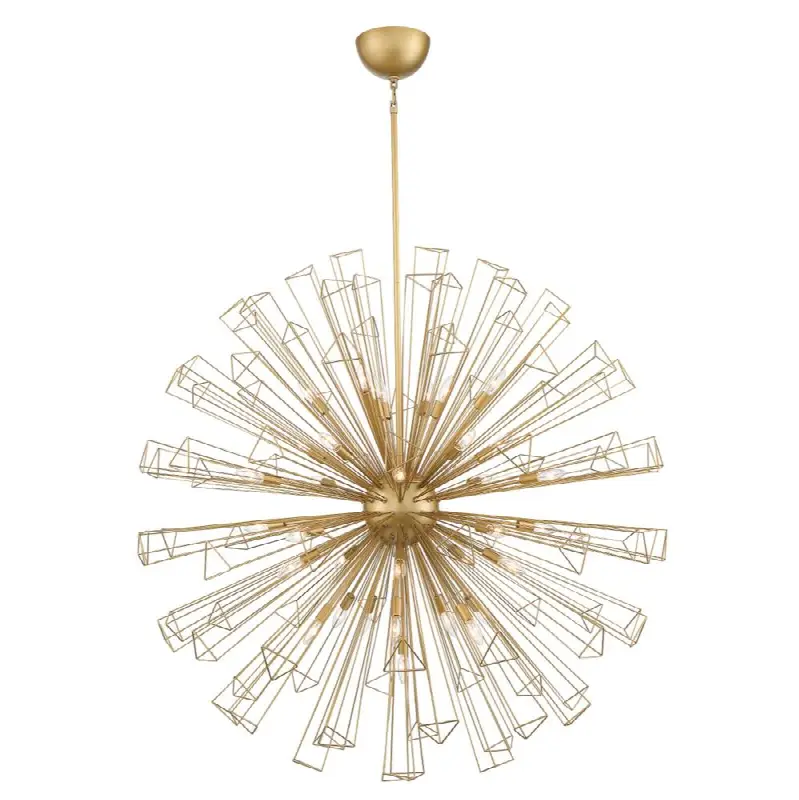 Dendelio, Chandelier, 35-Light, 54", Matte Gold