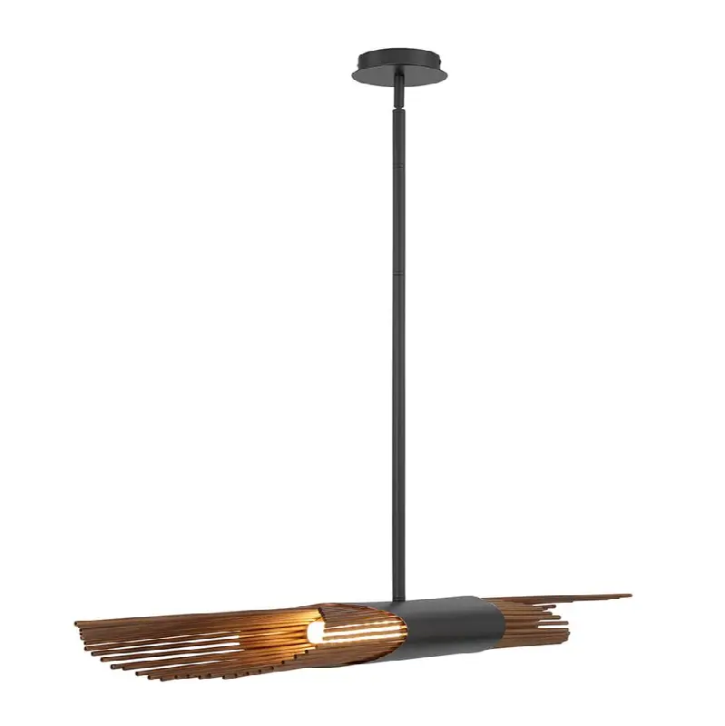 Umura, Chandelier, 2-Light, 49", Matte Black
