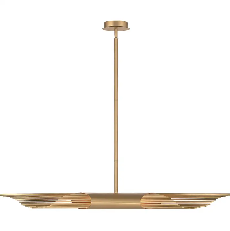 Umura, Chandelier, 2-Light, 49", Satin Gold Paint