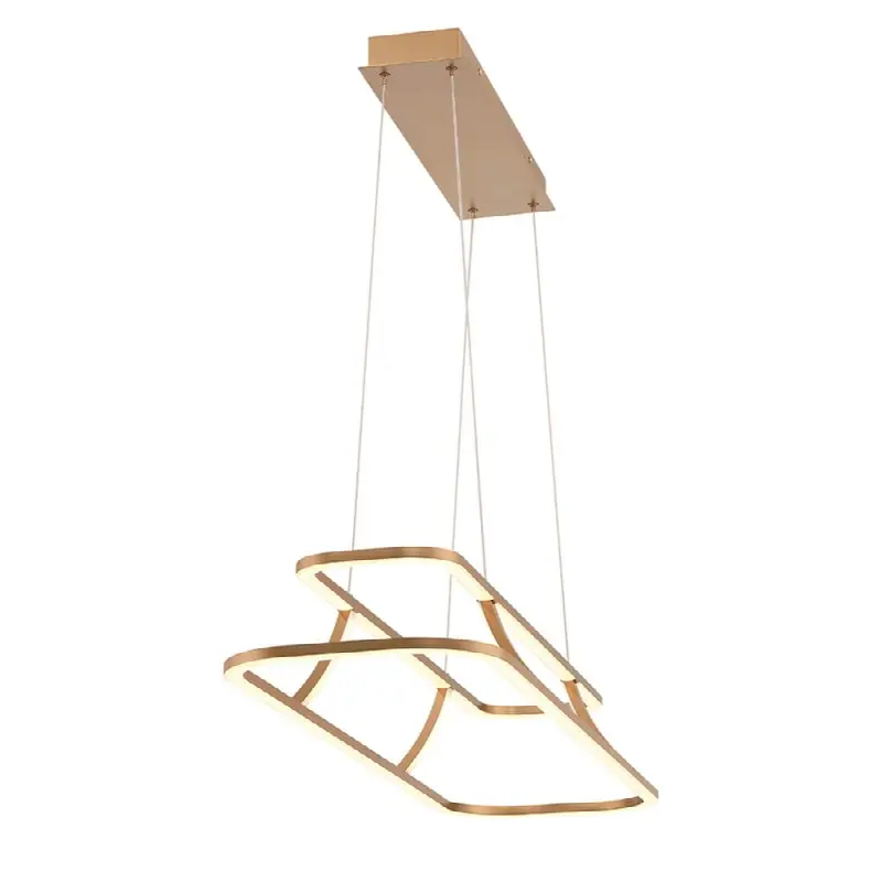 Cadoux, Chandelier, 44", Matte Gold, Clear Glass