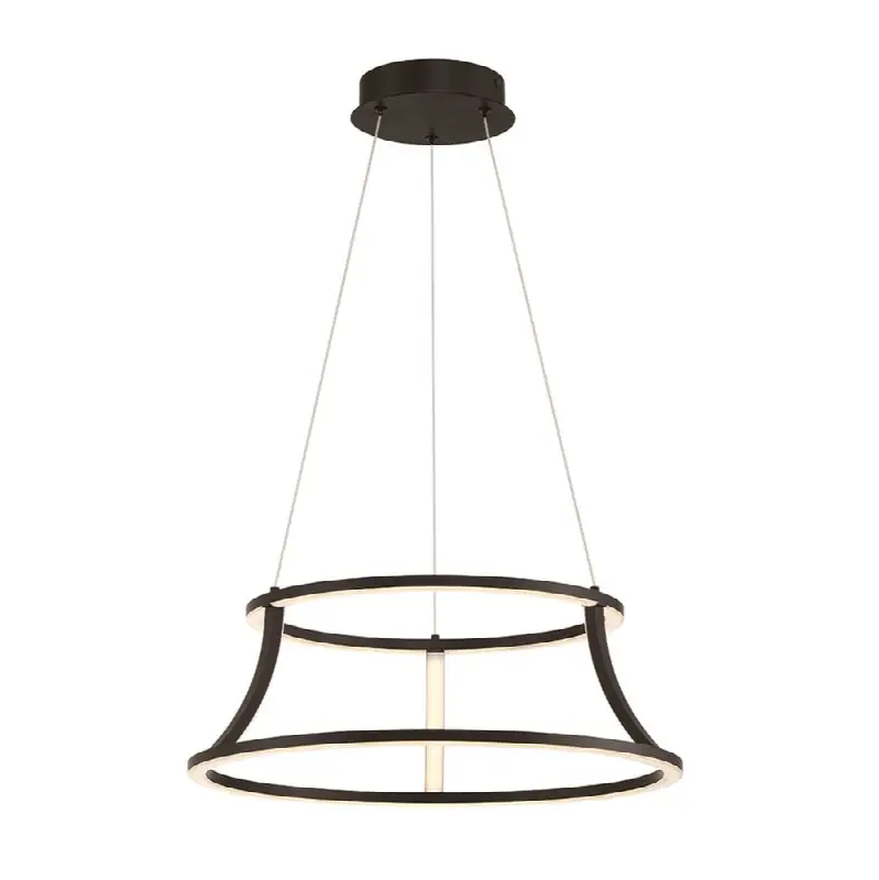 Cadoux, Chandelier, 20", Matte Black, White Glass