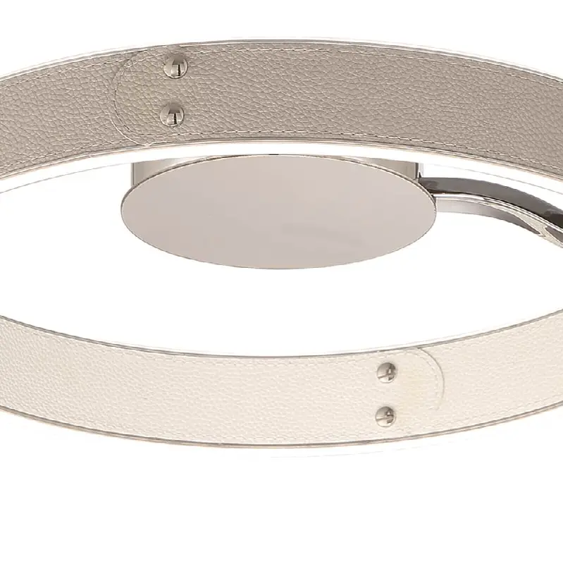 Verdura, Flush Mount, 15", Matte Grey, White Acrylic