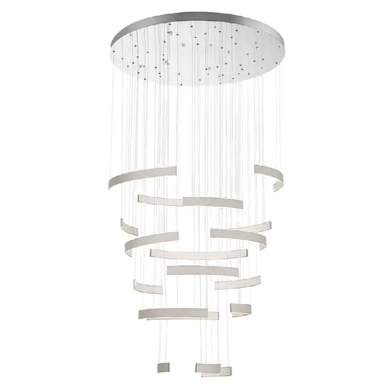 Verdura, Chandelier, 18-Light, 41", Matte Grey, White Acrylic