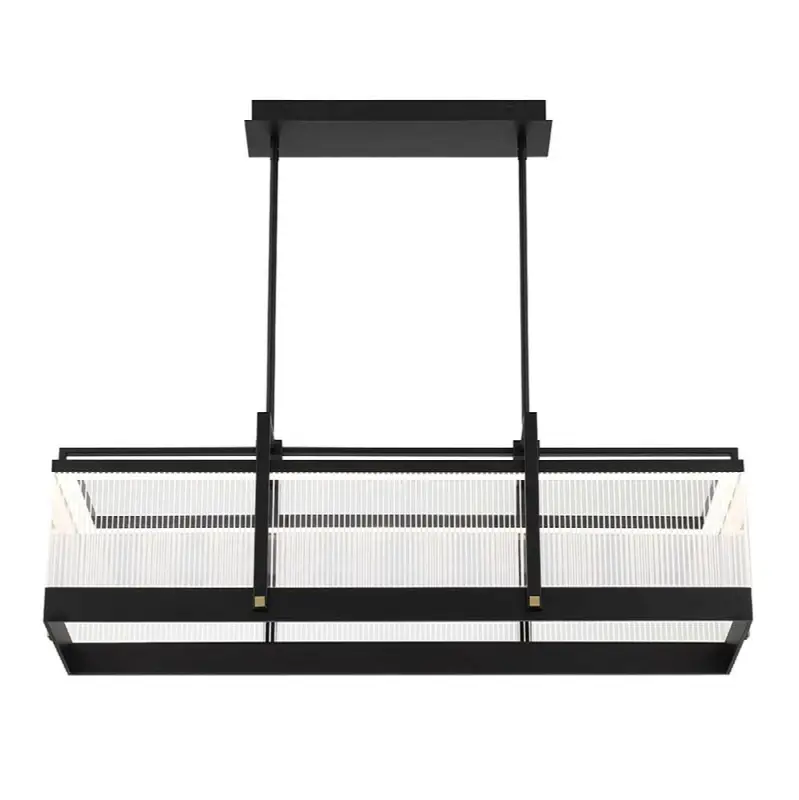 Tye, Chandelier, 41", Matte Black, Clear Acrylic