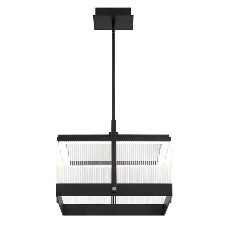 Tye, Chandelier, 20", Matte Black, Clear Acrylic