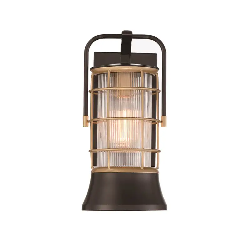 Rivamar, Outdoor, 13", Gold-Black Mix, Clear Glass