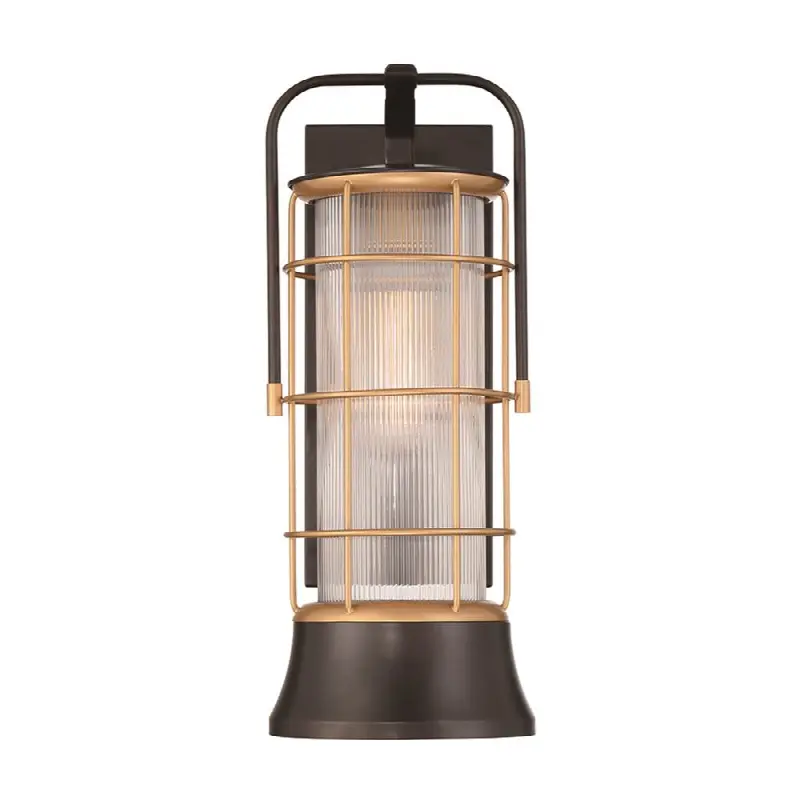 Rivamar, Outdoor, 20", Gold-Black Mix, Clear Glass