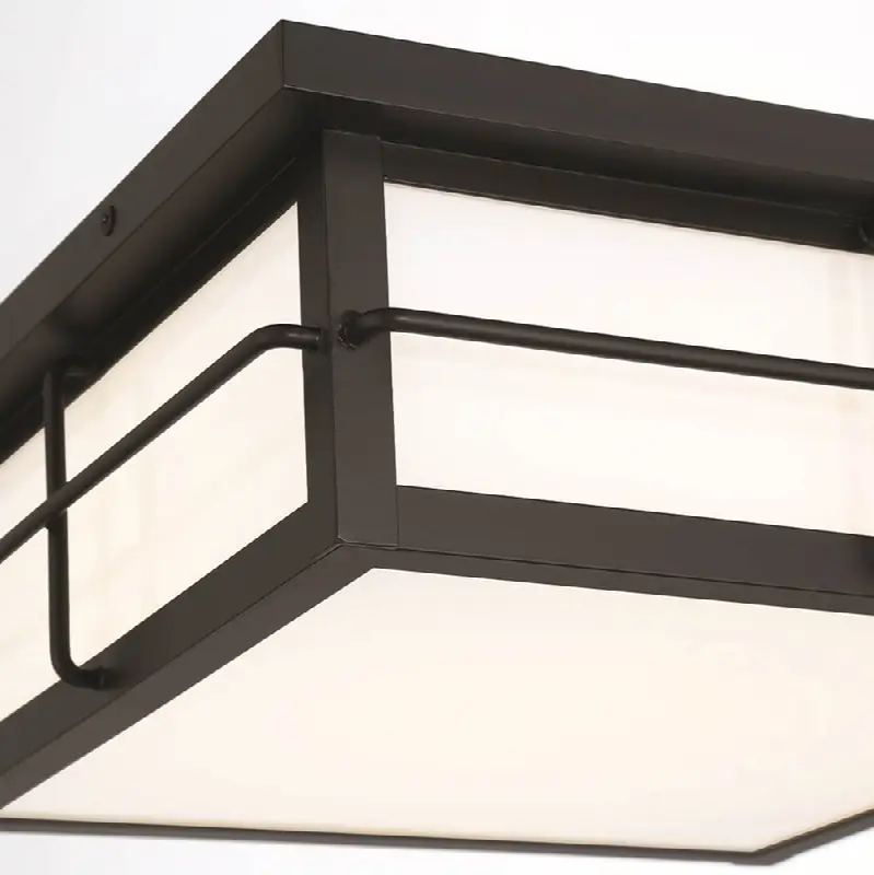 Bensa, Outdoor, 13", Matte Black, White Glass