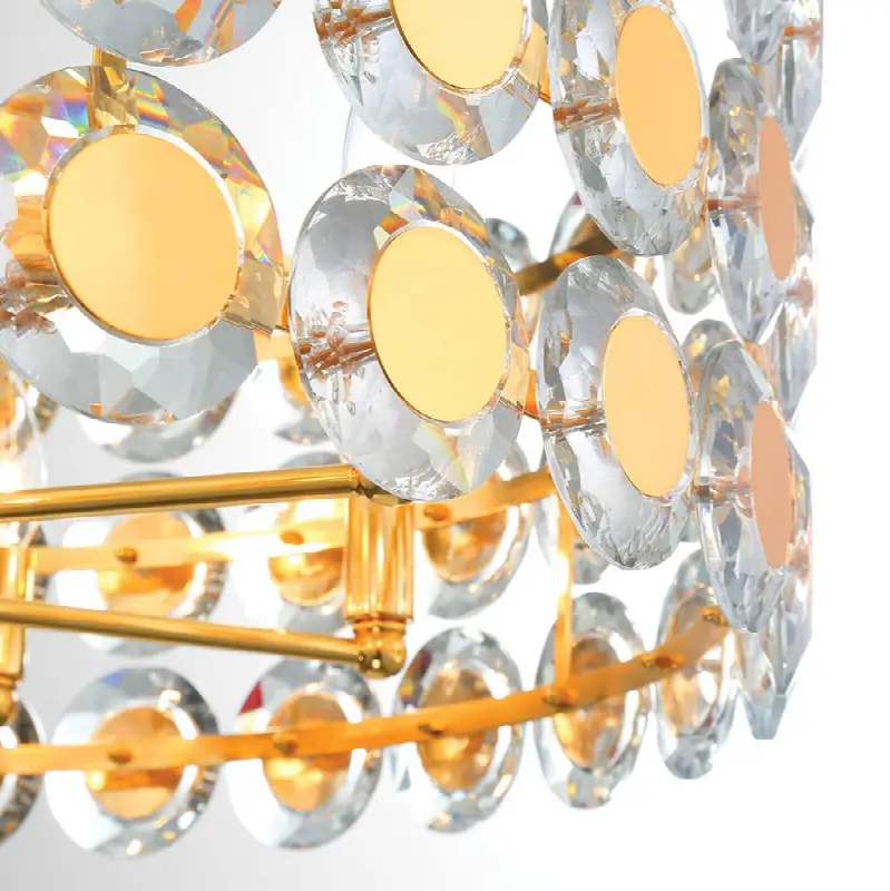 Perrene, Chandelier, 8-Light, 32", Gold, Clear Glass