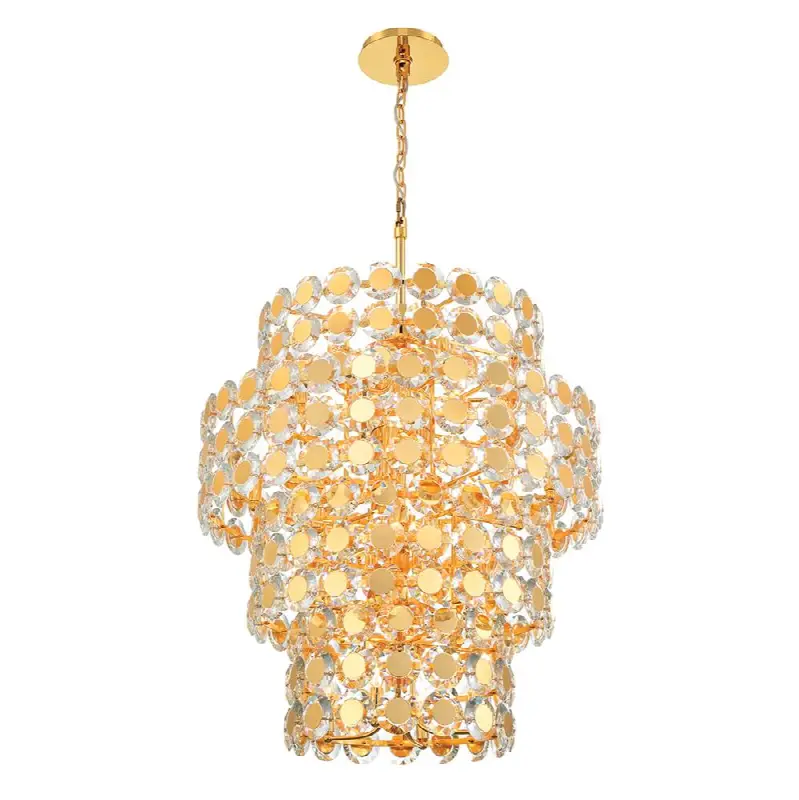 Perrene, Chandelier, 24-Light, 45", Gold, Clear Glass