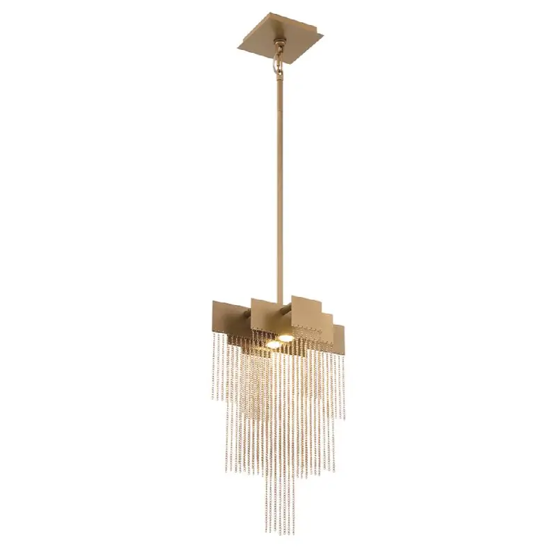 Bloomfield, Pendant, 18", Matte Gold, Gold Aluminum
