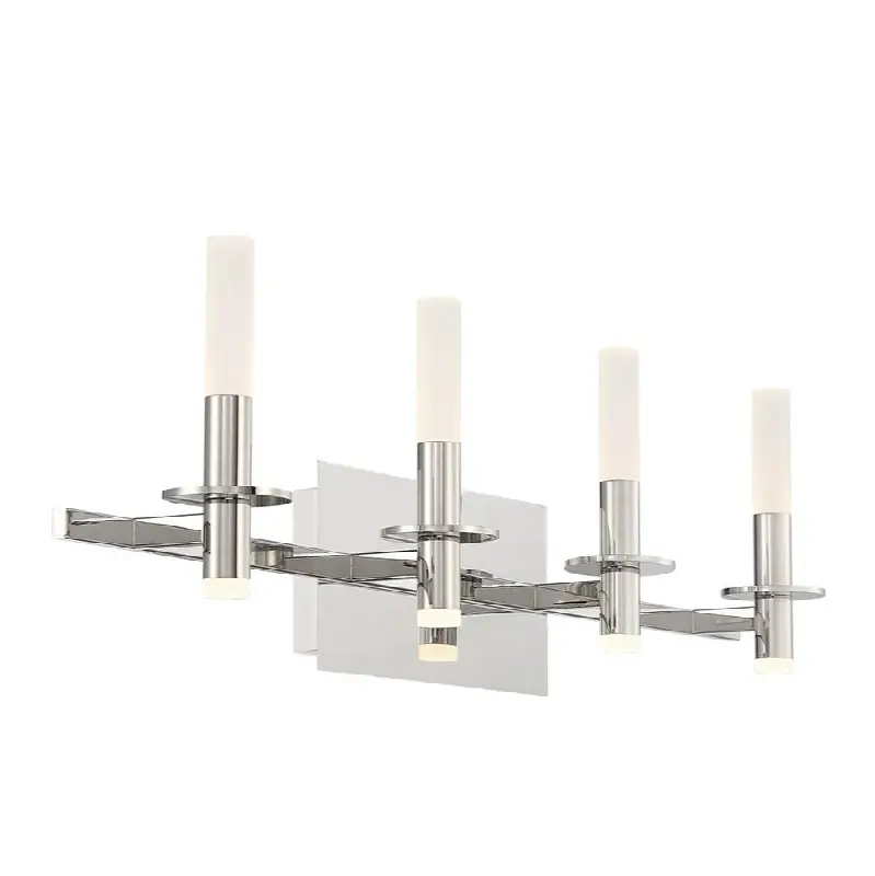 Torna, Vanity, 4Lt, 36", Polished Nickel, White Acrylic