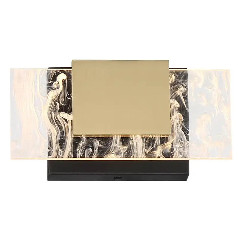 Kasha, Vanity, 9", Gold-Black Mix, Clear-White Acrylic