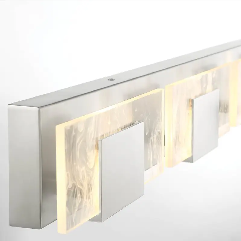 Kasha, Vanity, 4Lt, 37", Chrome, Clear-White Acrylic