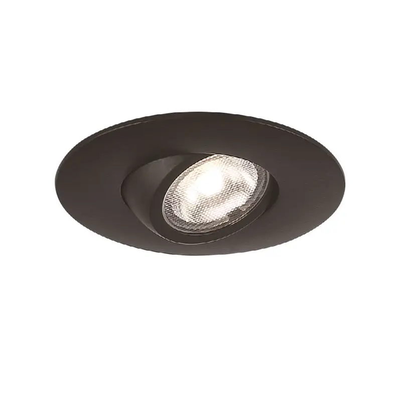 Midway 2" 5W 1 Light Round Gimbal Trim 5CCT Black