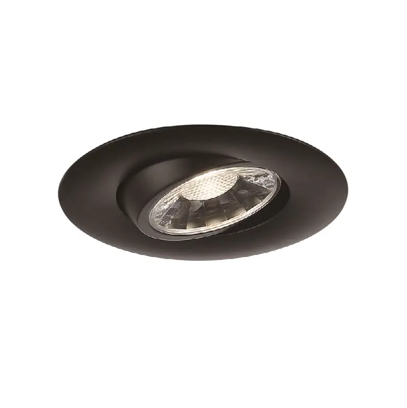 Midway 3" 8W 1 Light Round Gimbal Trim 5CCT Black