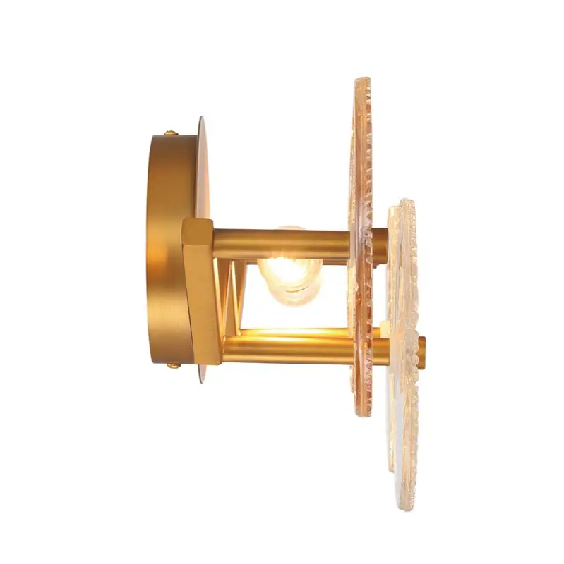 Sue-Anne, Vanity, 22", Matte Gold, Clear-Amber Glass