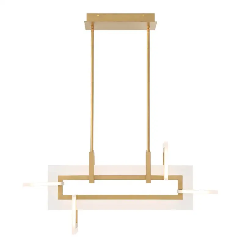 Inizio, Chandelier, 33", Matte Gold