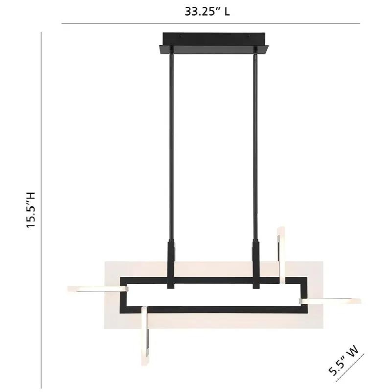 Inizio, Chandelier, 33", Matte Black