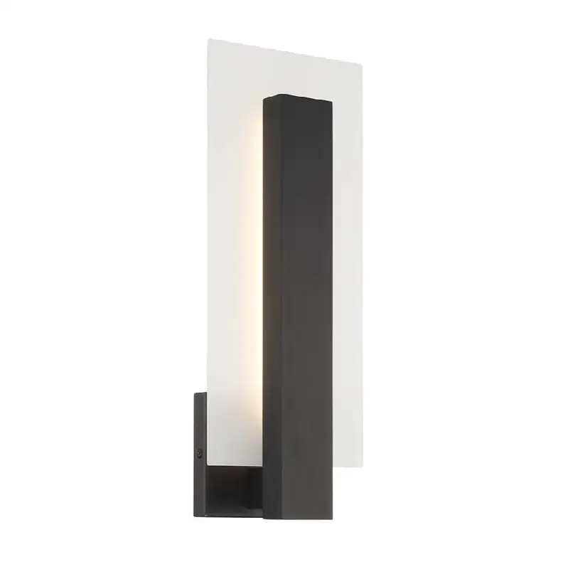 Carta, Outdoor, 18", Matte Black, Frosted Glass