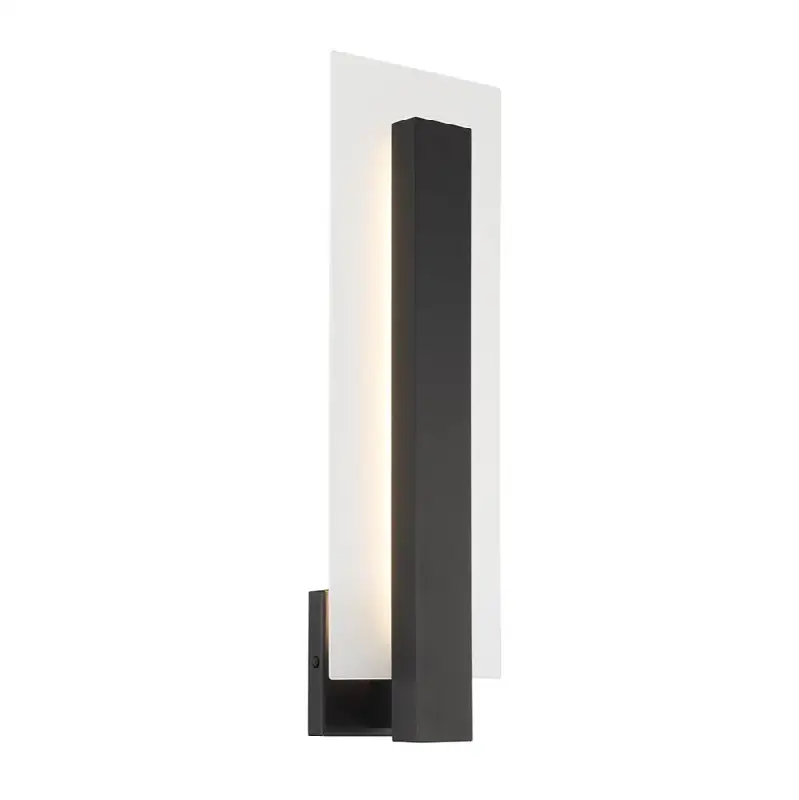 Carta, Outdoor, 22", Matte Black, Frosted Glass