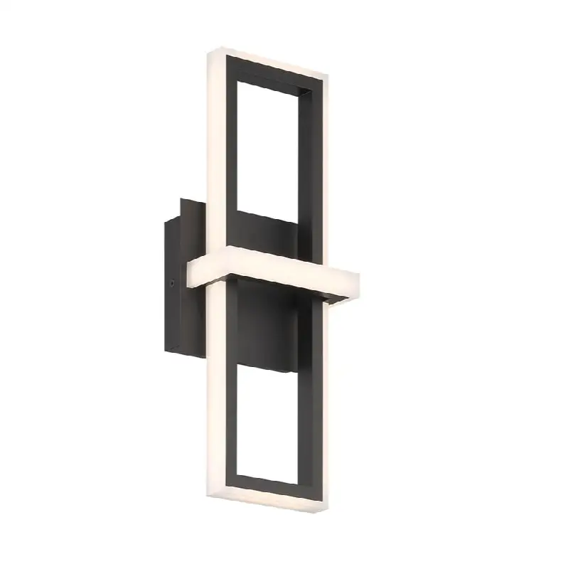Bordo, Outdoor, 16", Matte Black, White Acrylic
