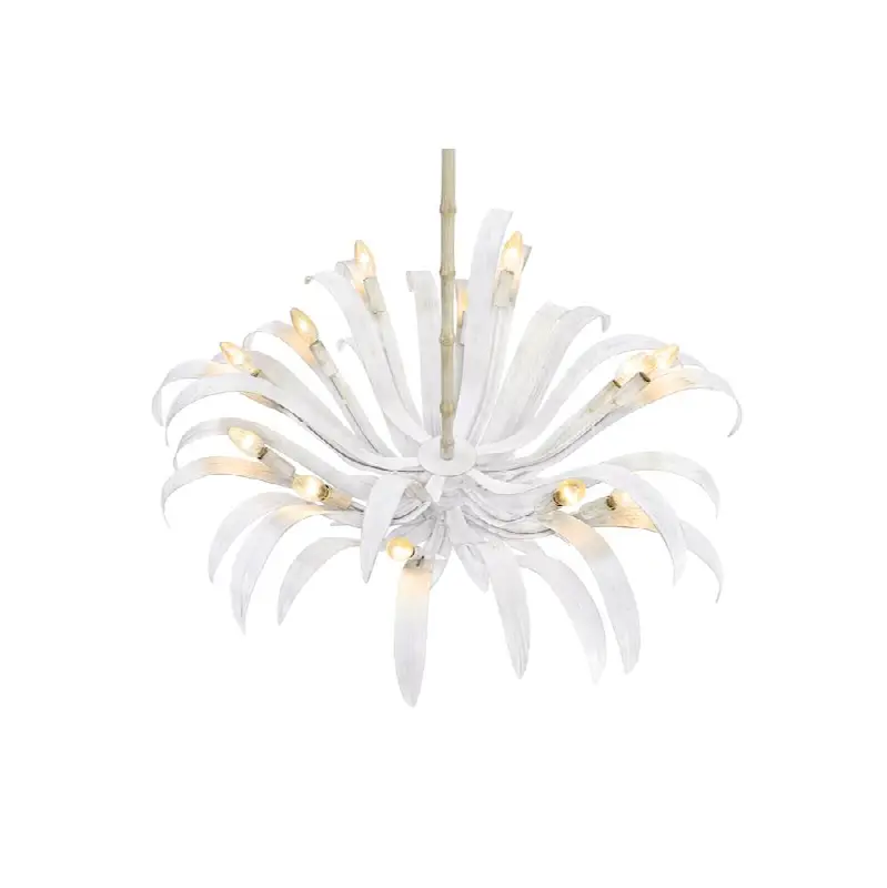 Kagra, Chandelier, 12-Light, 42", Distressed White
