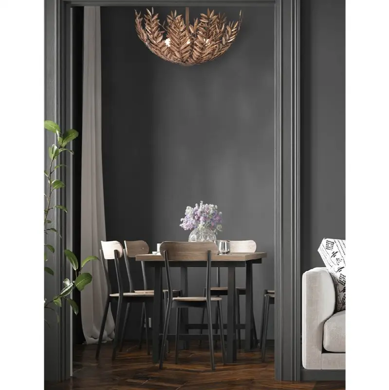 Jalore, Flush Mount, 3-Light, 22", Oil Rubbed Bronze, Bronze Steel