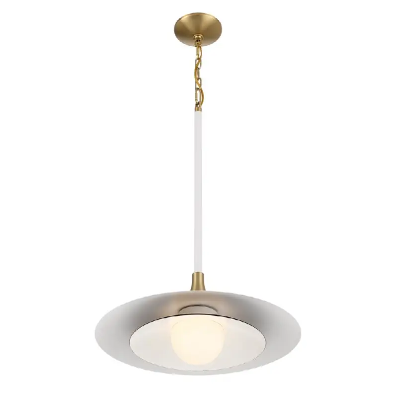 Welsh, Pendant, 18", Matte White, White Glass