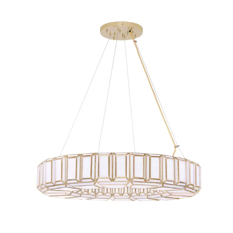 Belmont, Chandelier, 12-Light, 37", Antique Brass, White Glass