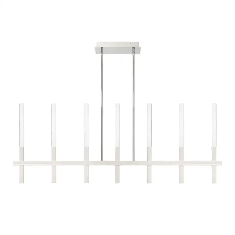 Benicio, Chandelier, 7-Light, 46", Polished Nickel, Clear Glass
