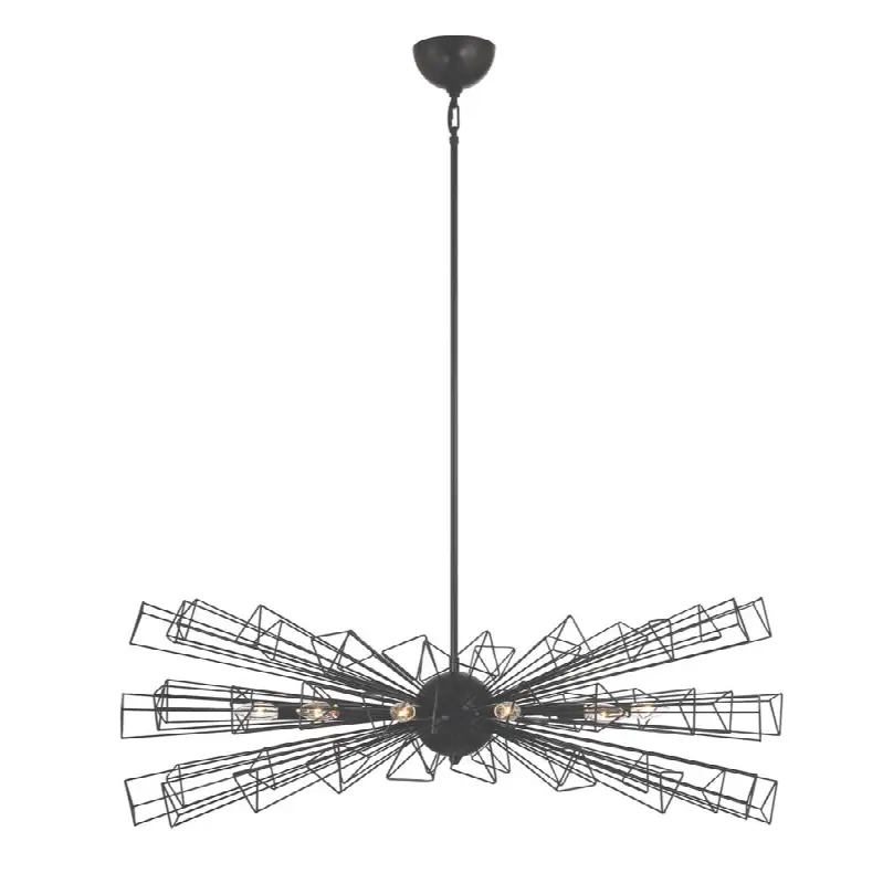 Dendelio, Chandelier, 10-Light, 45", Matte Black