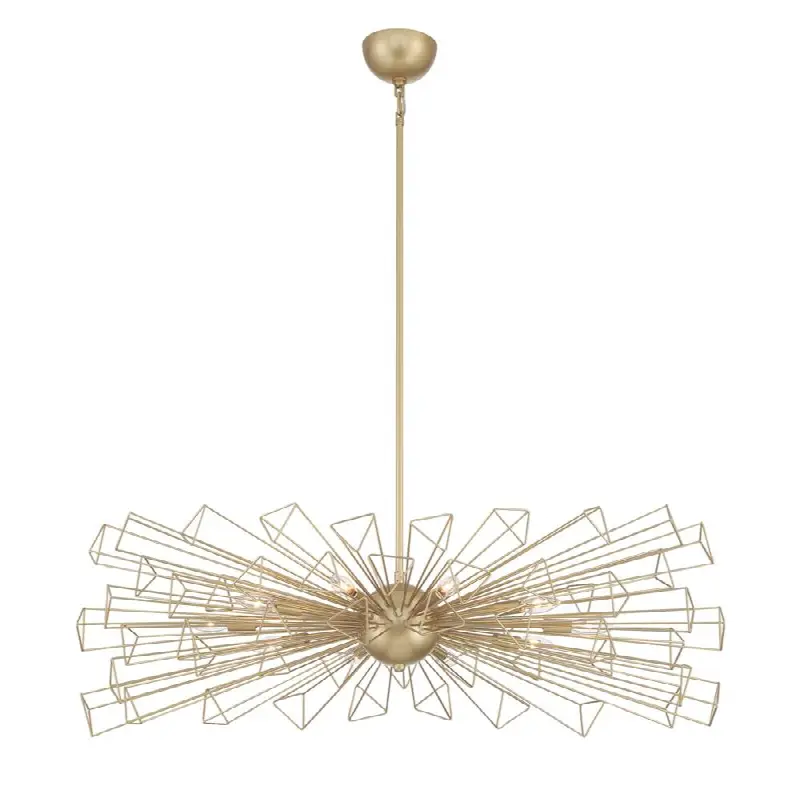 Dendelio, Chandelier, 10-Light, 45", Matte Gold