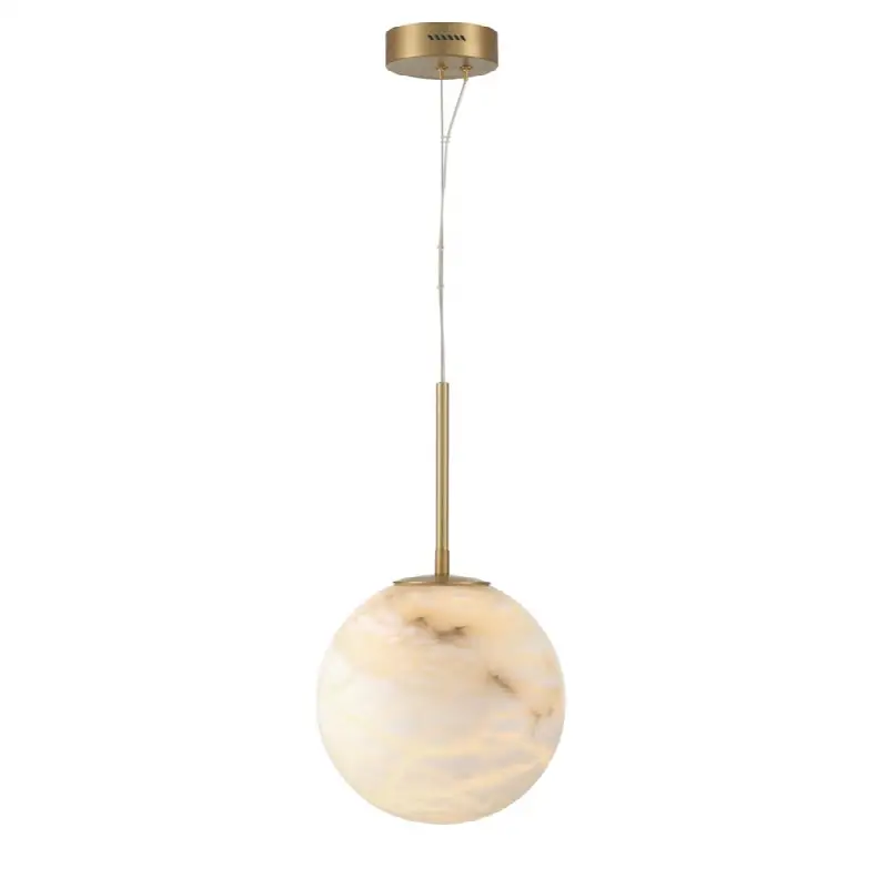 Kepler, Pendant, 12", Gold, Alabaster