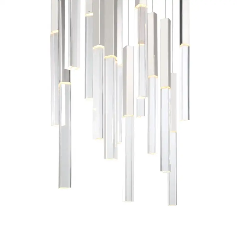 Benicio, Chandelier, 18-Light, 42", Polished Nickel, Clear Glass