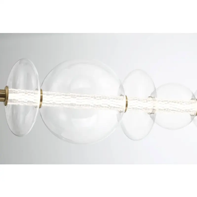 Atomo, Chandelier, 7-Light, 56", Gold, Clear Glass