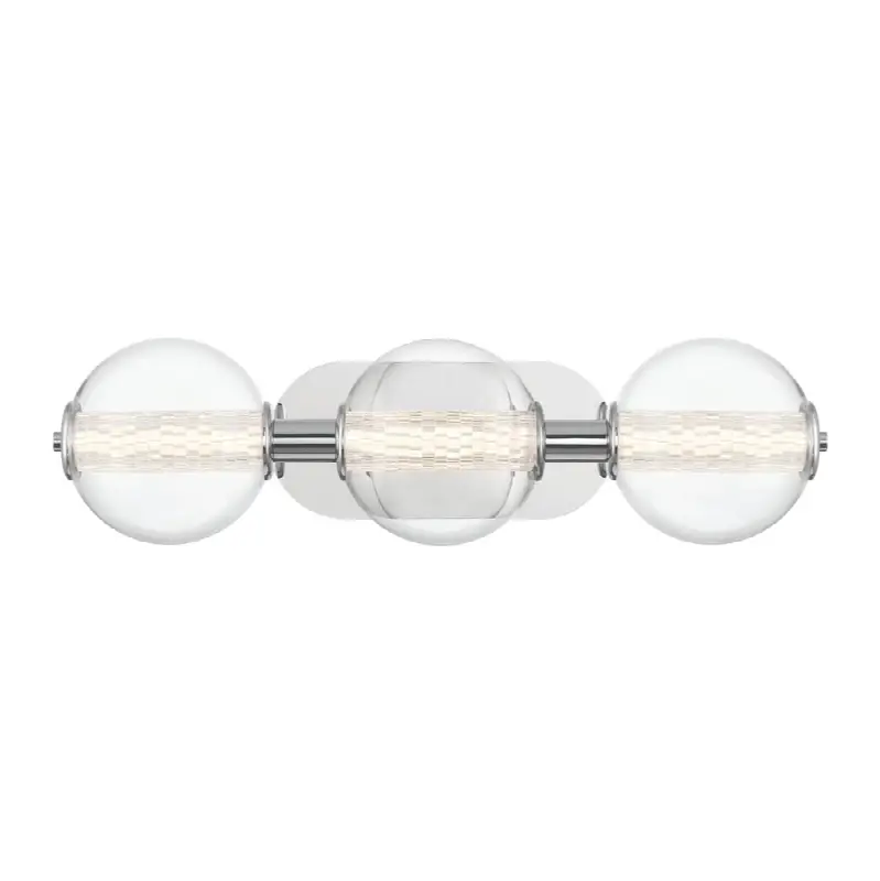 Atomo, Vanity, 3Lt, 25", Chrome, Clear Glass