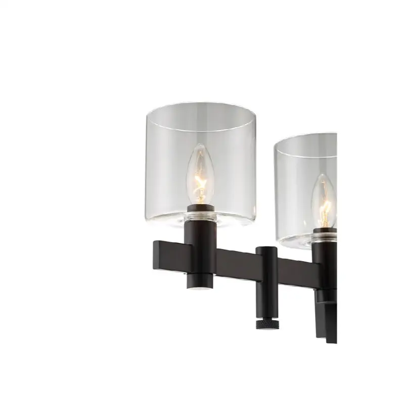 Decato, Vanity, 3Lt, 21", Matte Black, Clear Glass