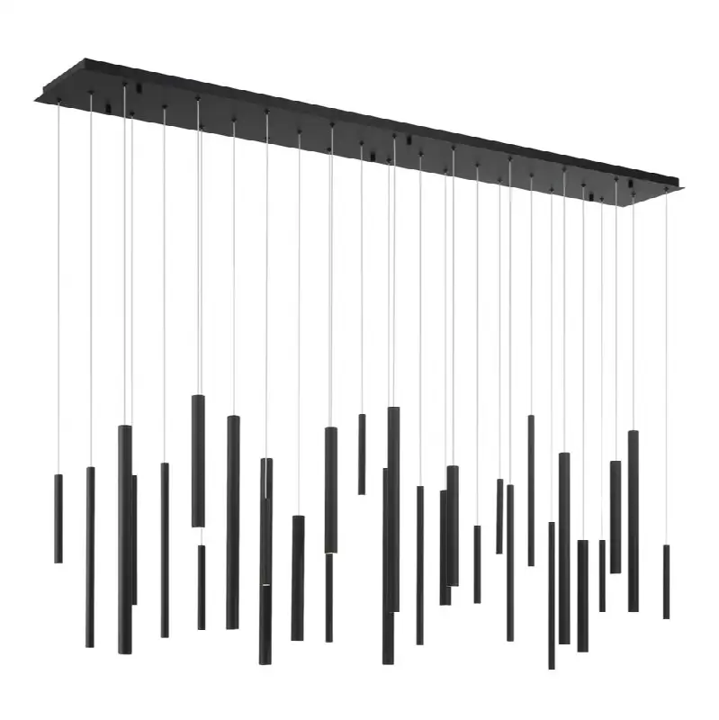 Santana, Chandelier, 30-Light, 72", Matte Black