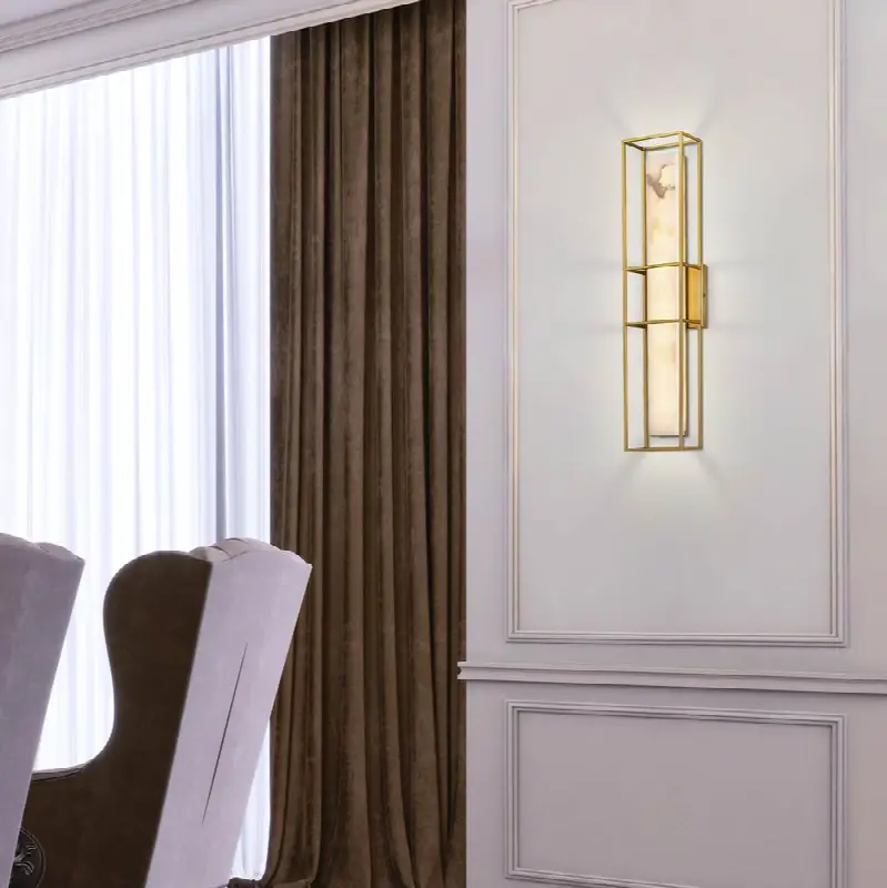 Blakley, Outdoor, 24", Matte Gold, Alabaster