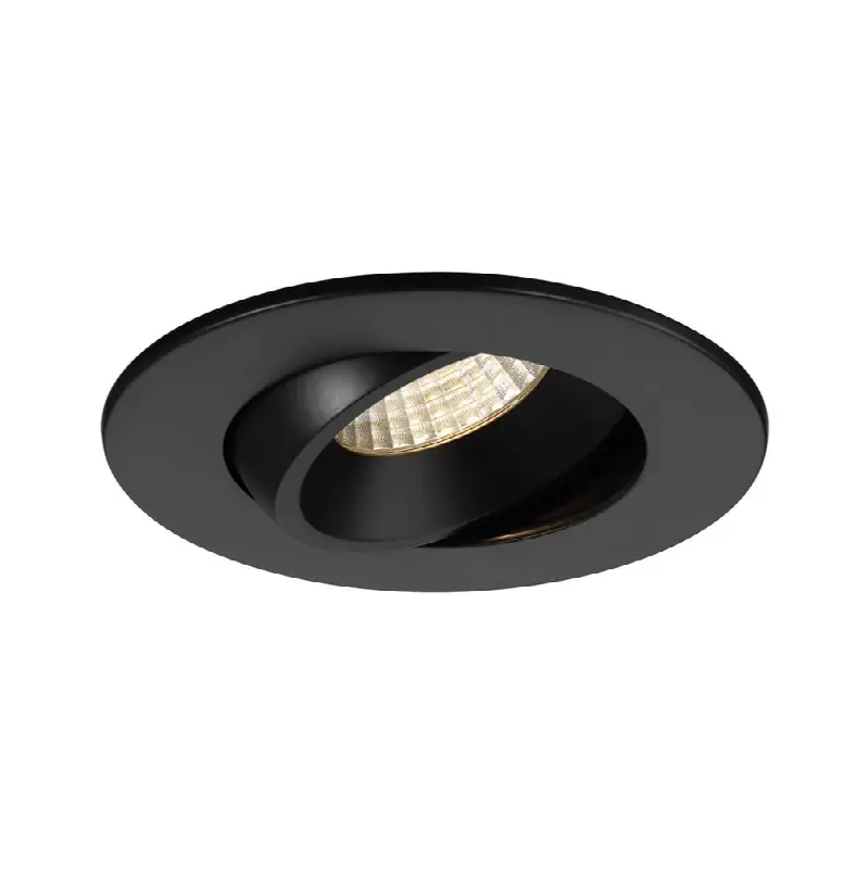 Midway 4" Regressed 12W 1 Light Gimbal Trim 5CCT Black