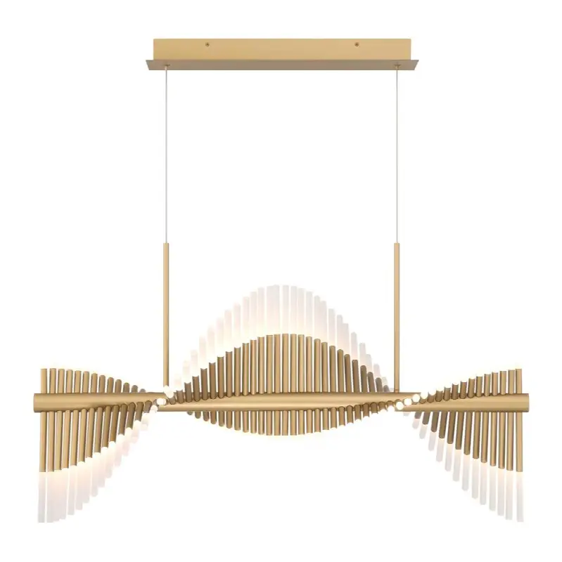 Voltik, Chandelier, 60-Light, 40", Matte Gold, Frosted Acrylic