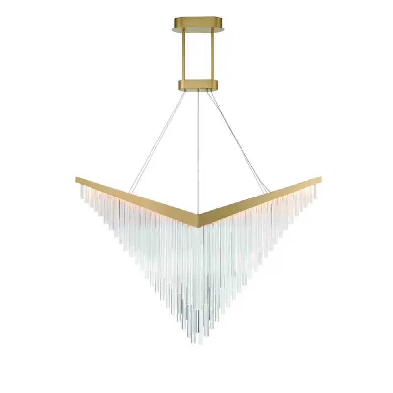 Vivien, Chandelier, 60", Matte Gold, Crystalic Acrylic
