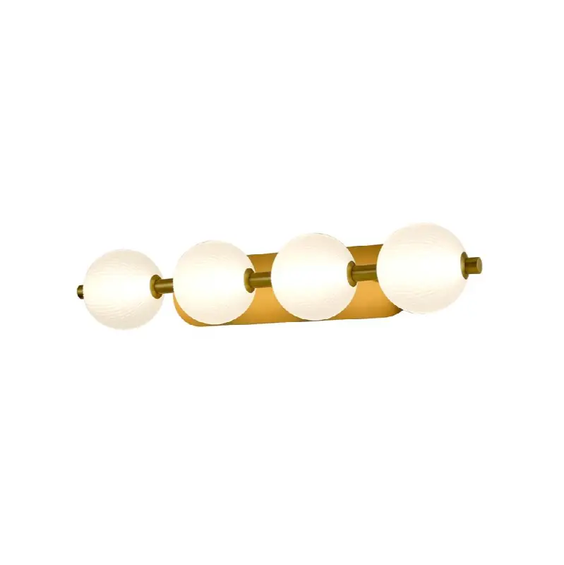 Palmas, Vanity, 3Lt, 23", Gold, White Glass