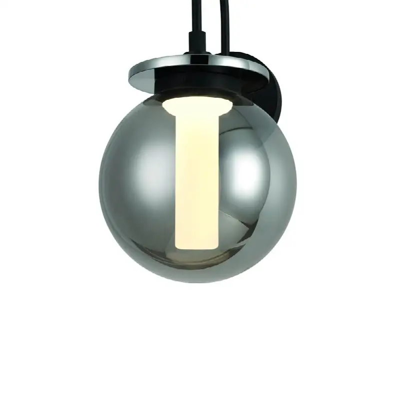 Caswell, Outdoor, 18", Powder Coat Black, Smoked Glass
